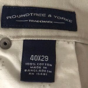 NWOT Roundtree & Yorke 100% Cotton Khakis 40X29